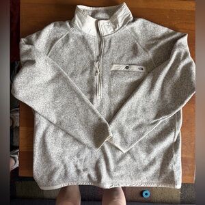 The North Face Men's Cream Zip-Up Sweater